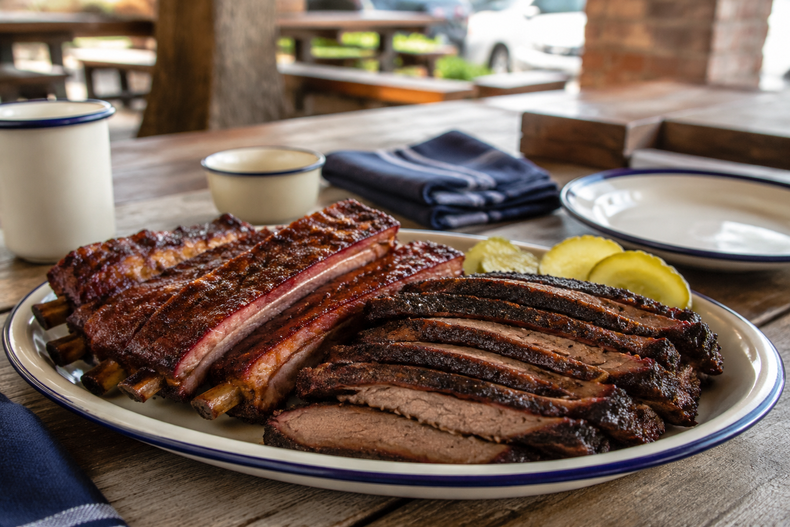 Texas barbecue platter
