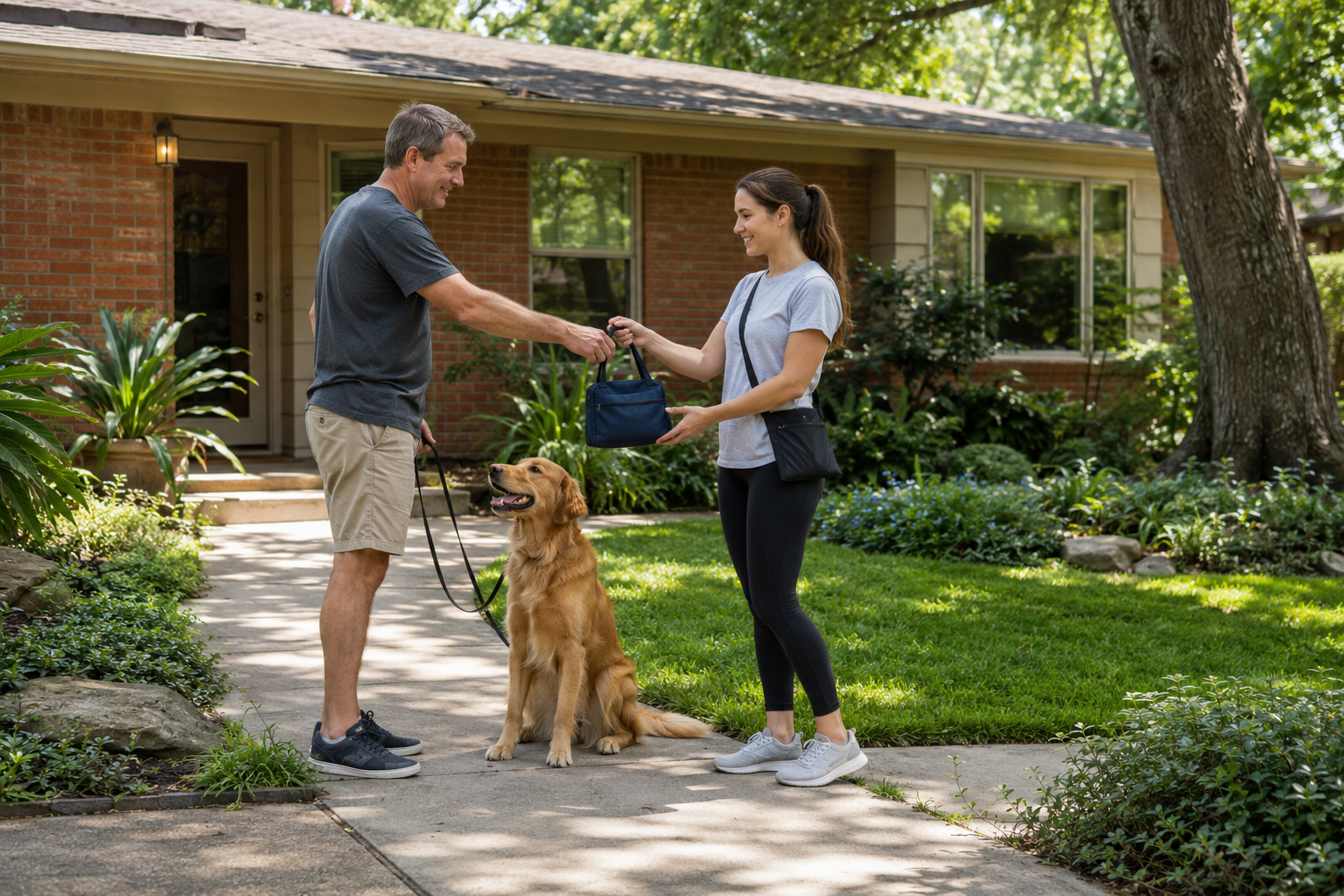 Dog receiving attentive care from a pet professional