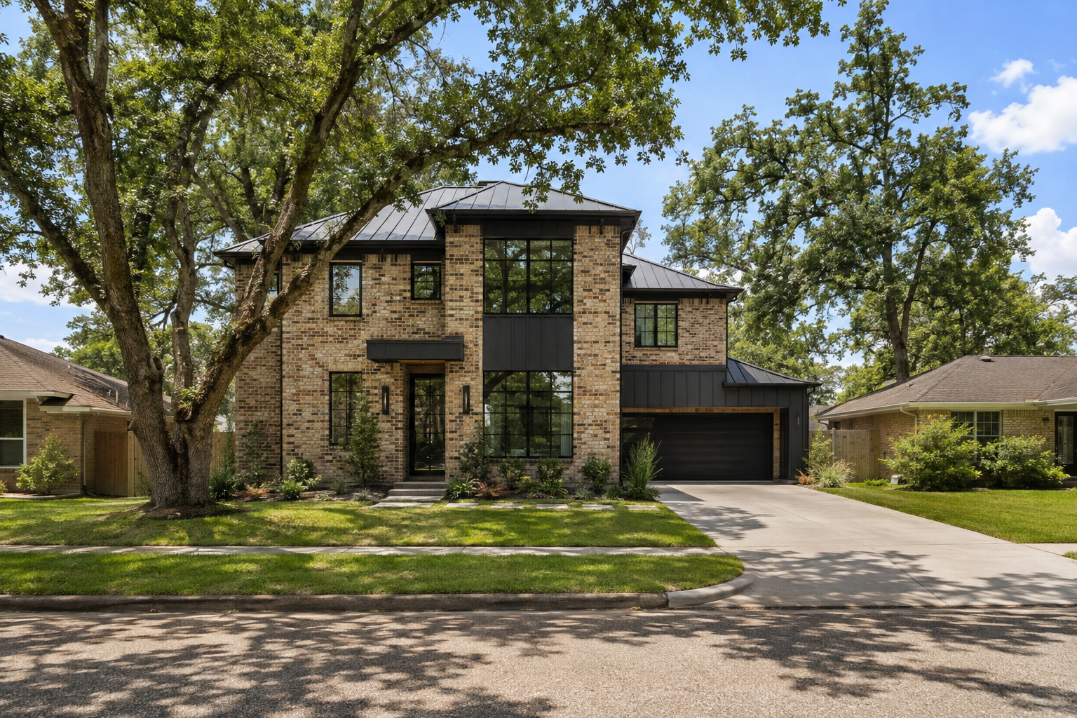 Leafy neighborhood canopy and residential greenery